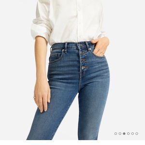 Everlane Stretch High-Rise Skinny Button Fly Jeans